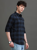 Men Smart Slim Fit Buffalo Checks Checked Casual Shirt