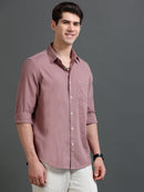 Men's Slub Slim Fit Solid Shirt
