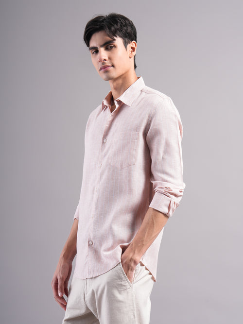 Men Smart Slim Fit Striped Casual Shirt