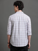 Men Smart Slim Fit Checked Casual Shirt
