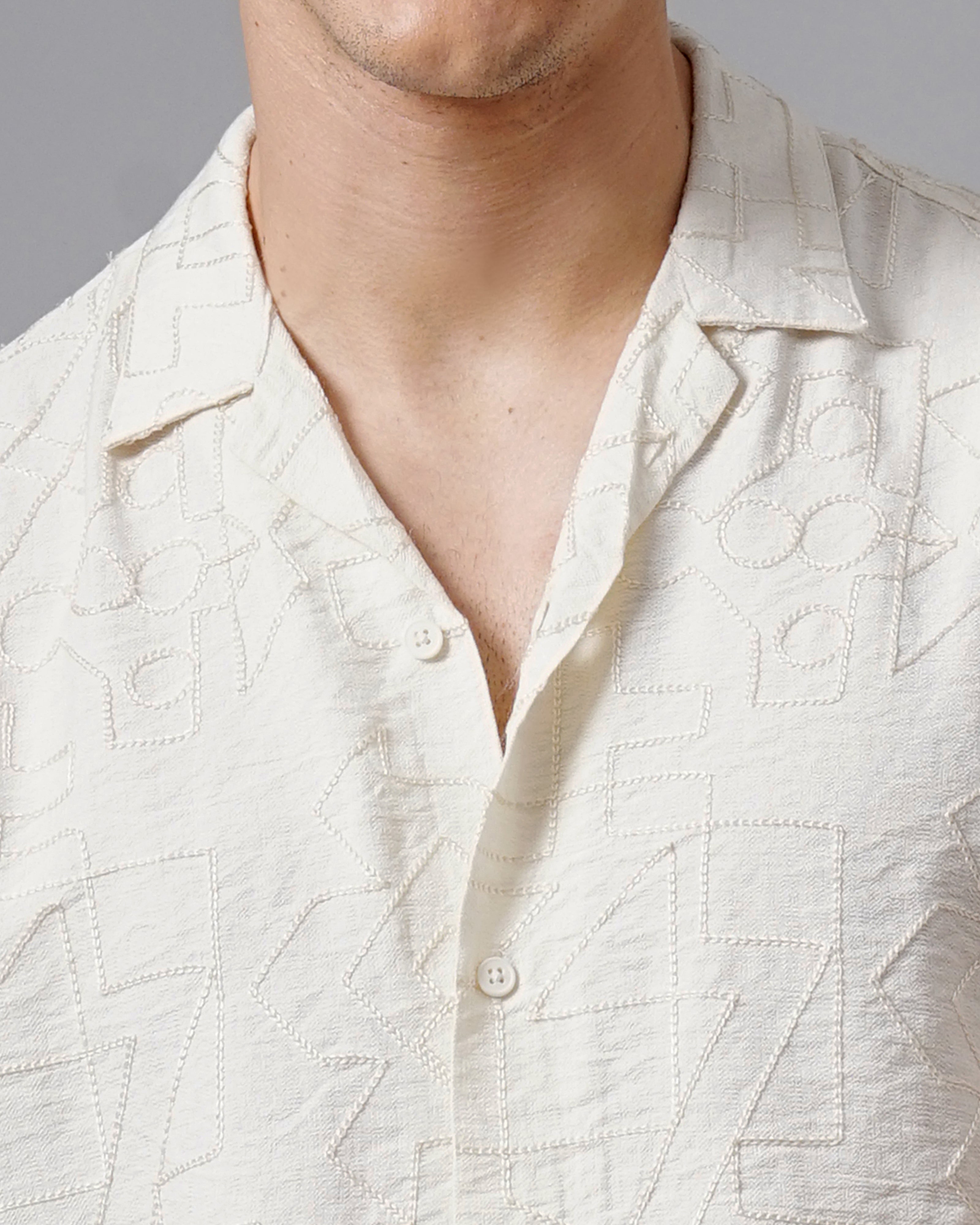 MEN'S SELF DESIGN SHIRT