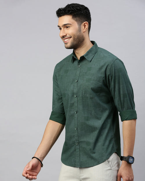 Men Standard Slim Fit Opaque Casual Shirt