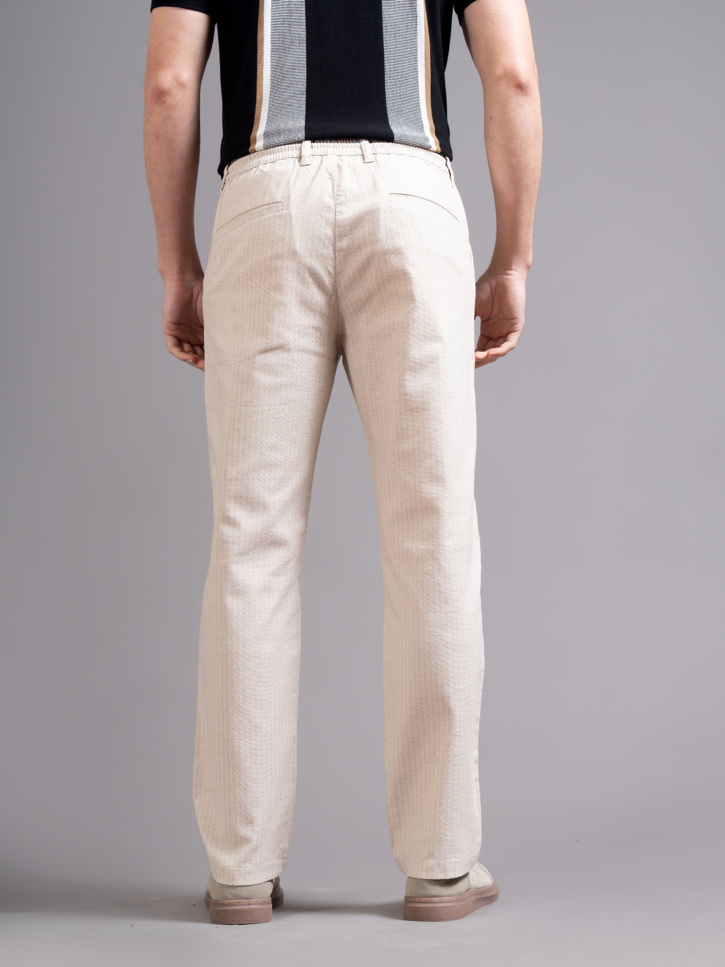 Men Smart Slim Fit Low-Rise Cotton Chinos