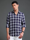 Men Herringbone Checks Shirts