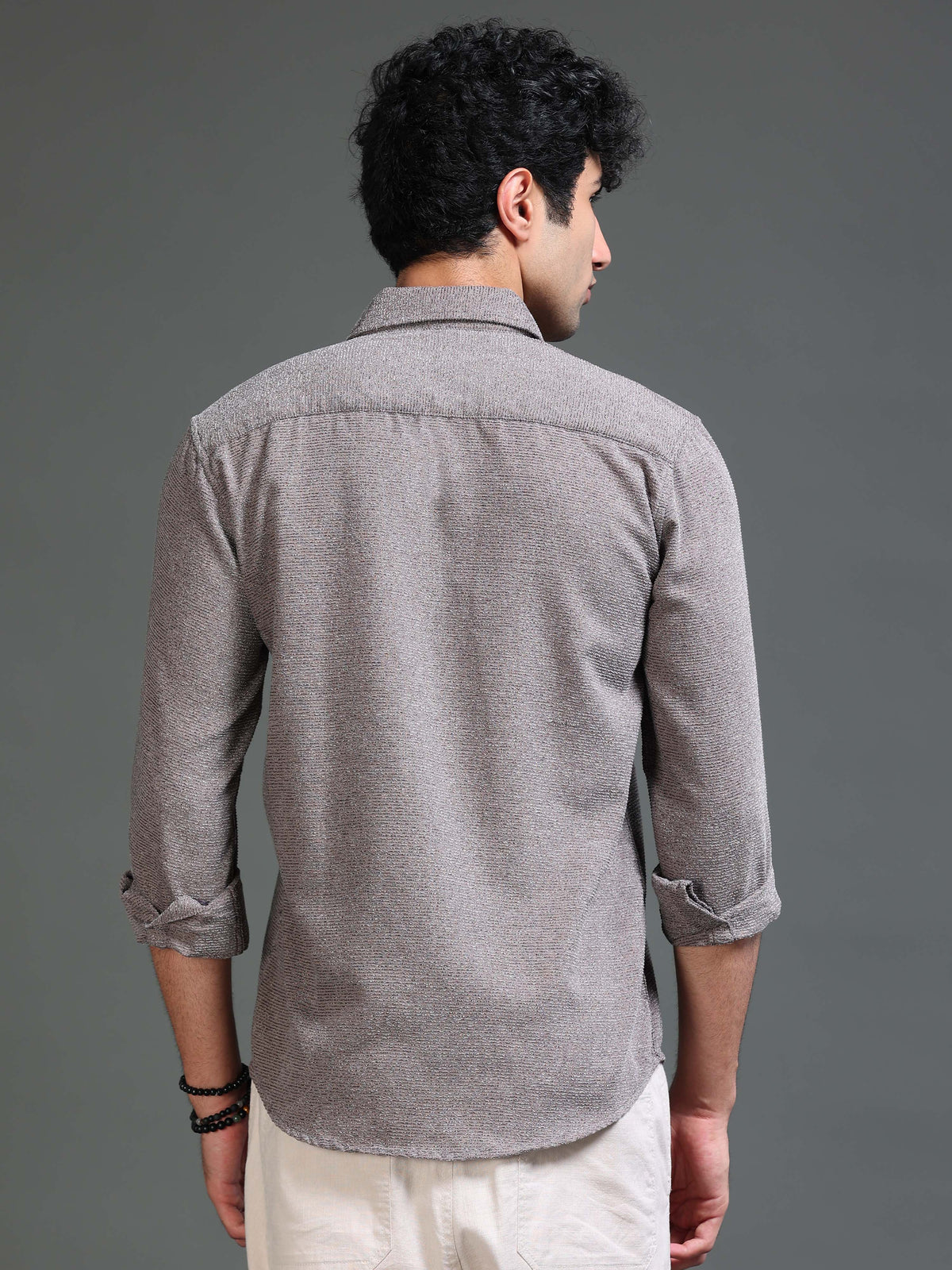Men's Textured Solid Shirt