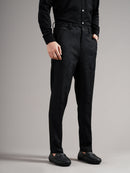 Men Tailored Straight Fit Low-Rise Trousers