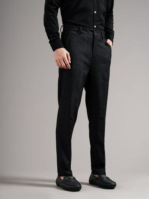 Men Tailored Straight Fit Low-Rise Trousers