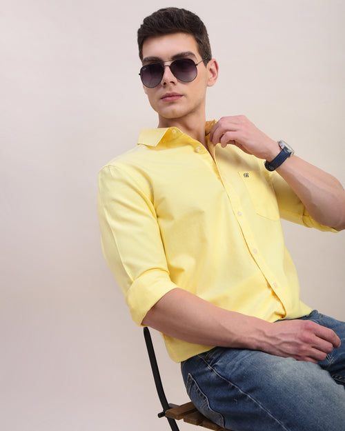 Men Slim Fit Oxford Cotton Casual Shirt