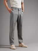 Men Tailored Straight Fit Low-Rise Trousers
