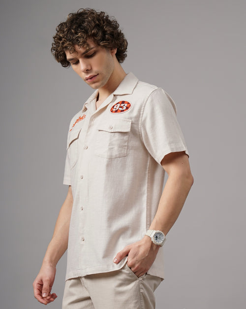 Embroidery Relaxed Fit Shirt