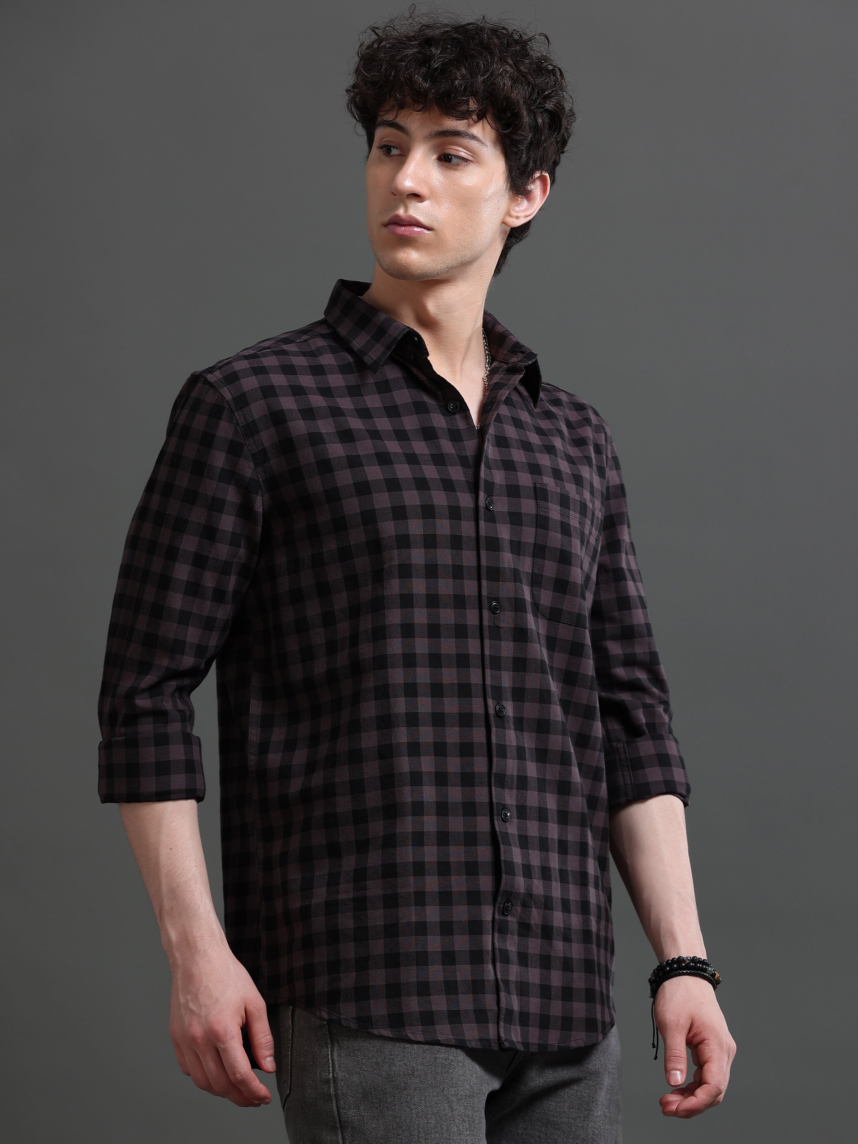 Men Smart Slim Fit Gingham Checks Checked Casual Shirt