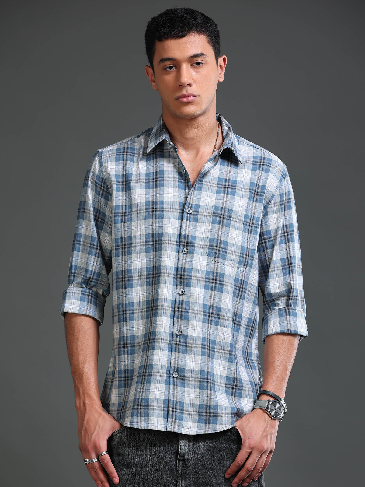 Men Premium Oxford Checks Shirt