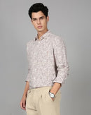 Men Smart Slim Fit Floral Printed Cotton Casual Shirt