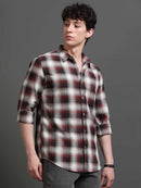 Men Smart Slim Fit Tartan Checks Checked Casual Shirt