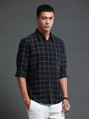 Men's Premium Oxford Black Checks Shirt
