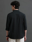 Men Smart Slim Fit Buffalo Checks Checked Casual Shirt