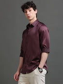 Spread Collar Smart Slim Fit Casual Shirt