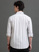 Men Smart Slim Fit Striped Casual Shirt