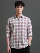 Men Smart Slim Fit Checked Casual Shirt