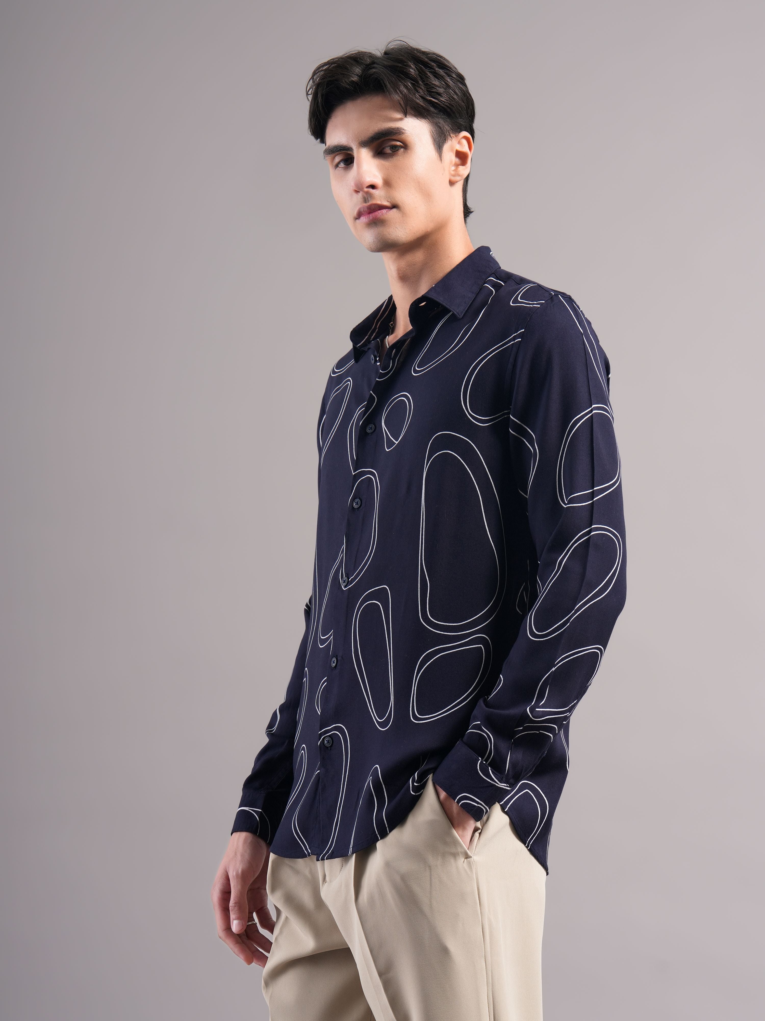 Smart Slim Fit Printed Casual Shirt