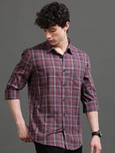 Men Smart Slim Fit Tartan Checks Checked Casual Shirt