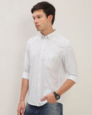 Smart Slim Fit Striped Button-Down Collar Cotton Casual Shirt