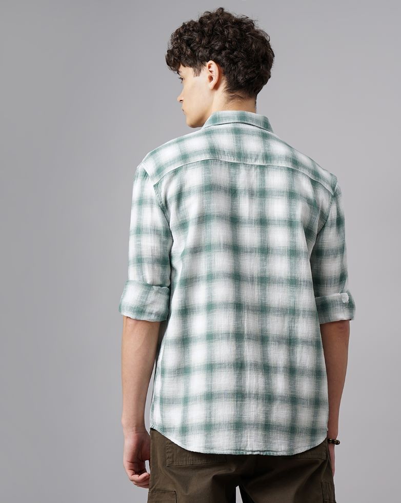 Men Smart Tartan Checks Checked Casual Shirt