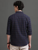 Men Smart Slim Fit Checked Casual Shirt