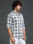 Men's Mellange Twill Checks Shirt