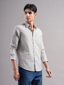 Men Smart Slim Fit Windowpane Checks Checked Casual Shirt