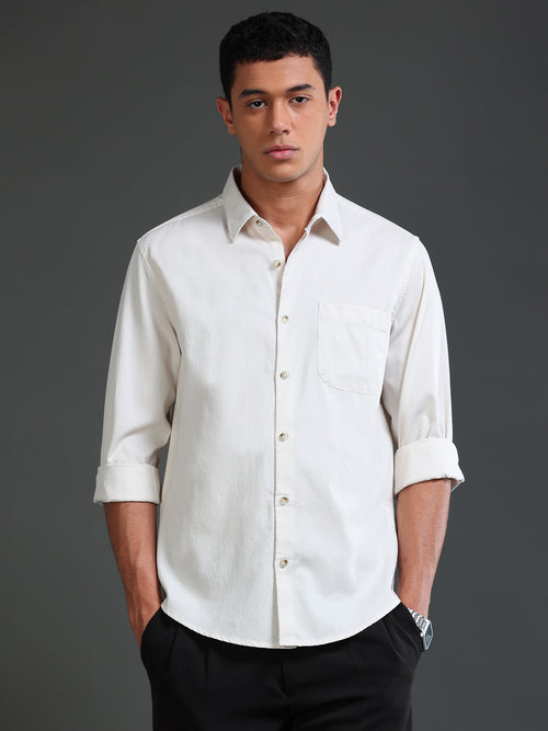 Men Dobby Solid Shirts