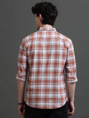 Men Smart Slim Fit Tartan Checks Checked Casual Shirt