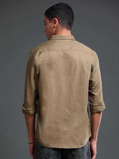 Men's Premium Twill Solid Shirt