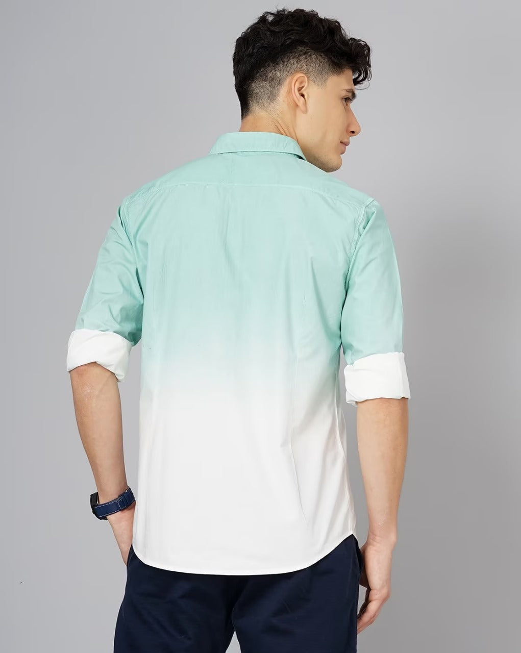 Men Ombre-Dyed Slim Fit Shirt