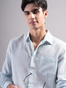 Men Smart Slim Fit Striped Casual Shirt