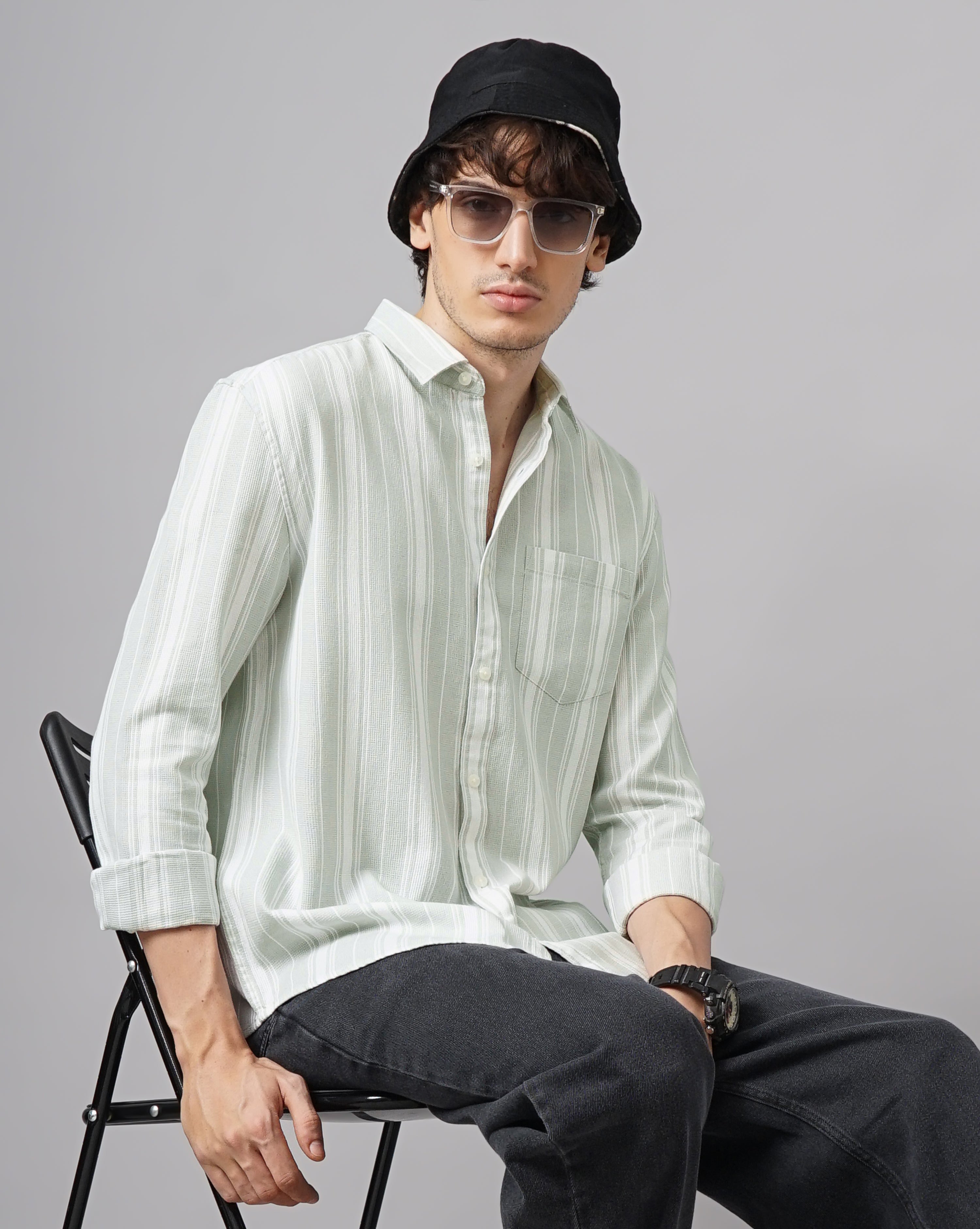 MEN'S REGULAR FIT STRIPES SHIRT