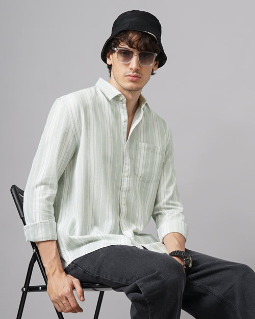 MEN'S REGULAR FIT STRIPES SHIRT
