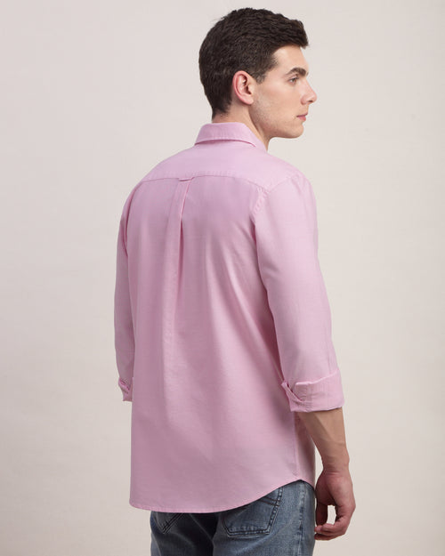 Men Slim Fit Oxford Cotton Casual Shirt