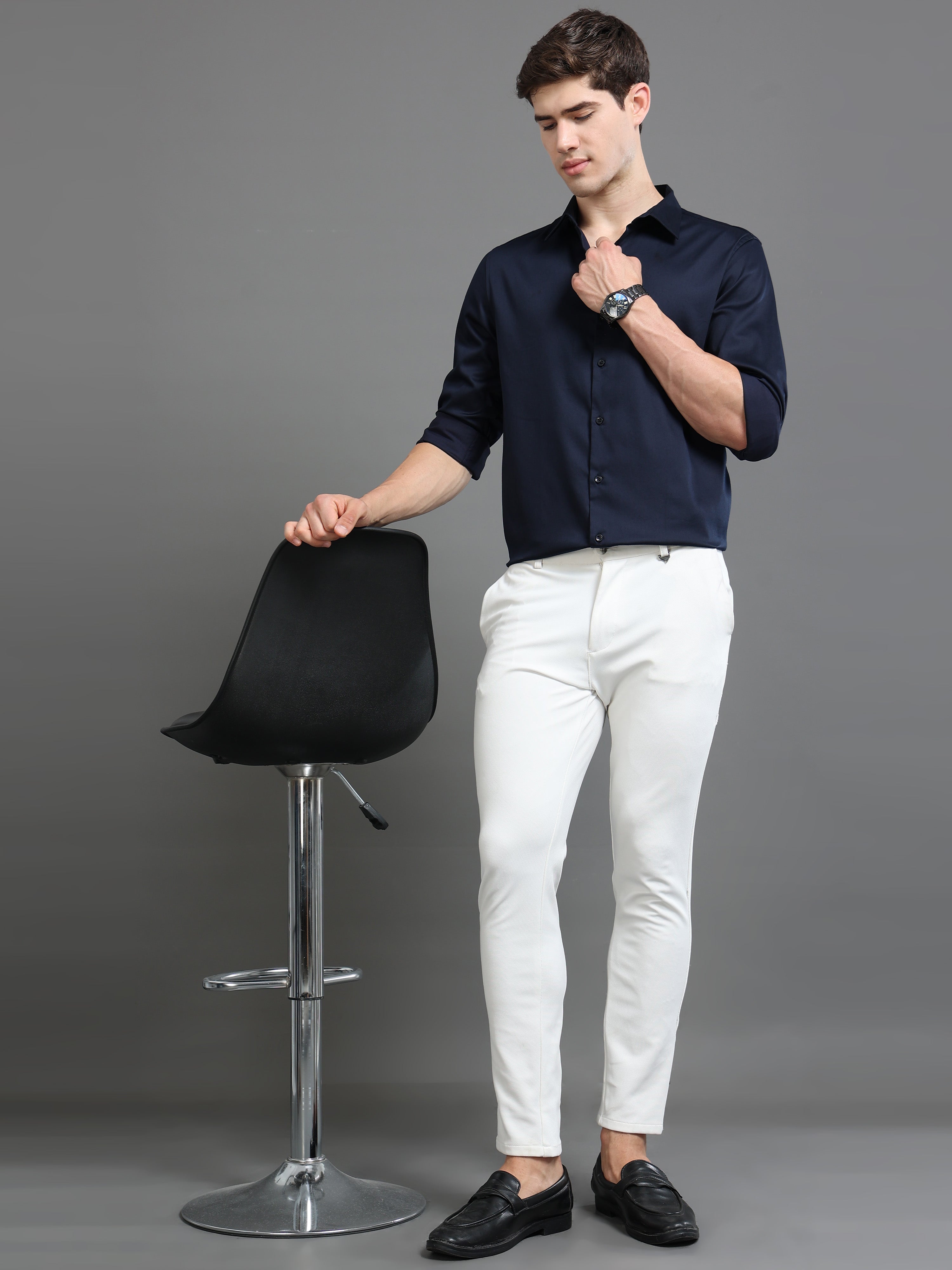 Men Satin Slim Fit Shirt