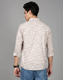 Men Floral Print Slim Fit Shirt with Patch Pocket