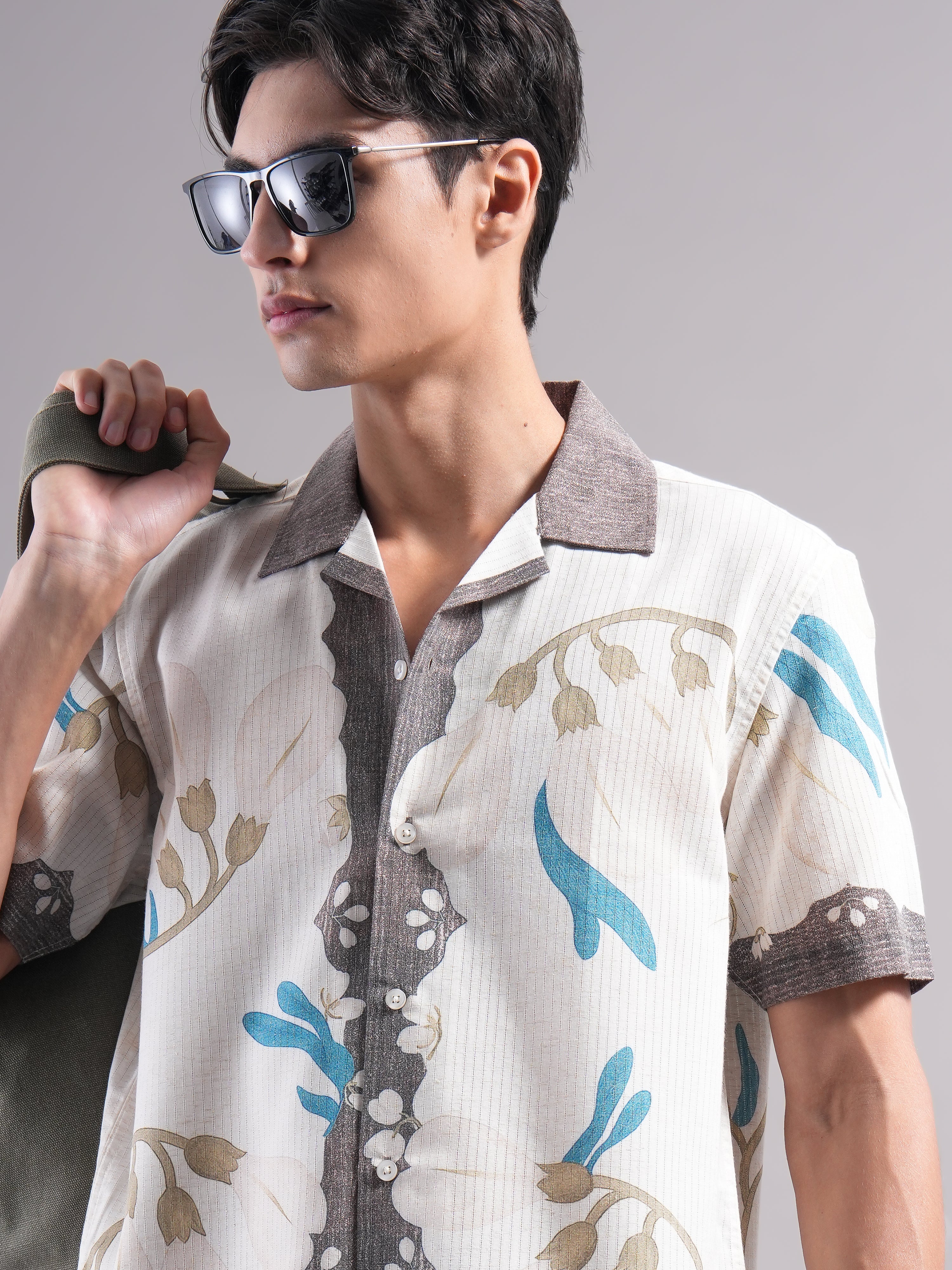 Men Smart Floral Printed Casual Shirt