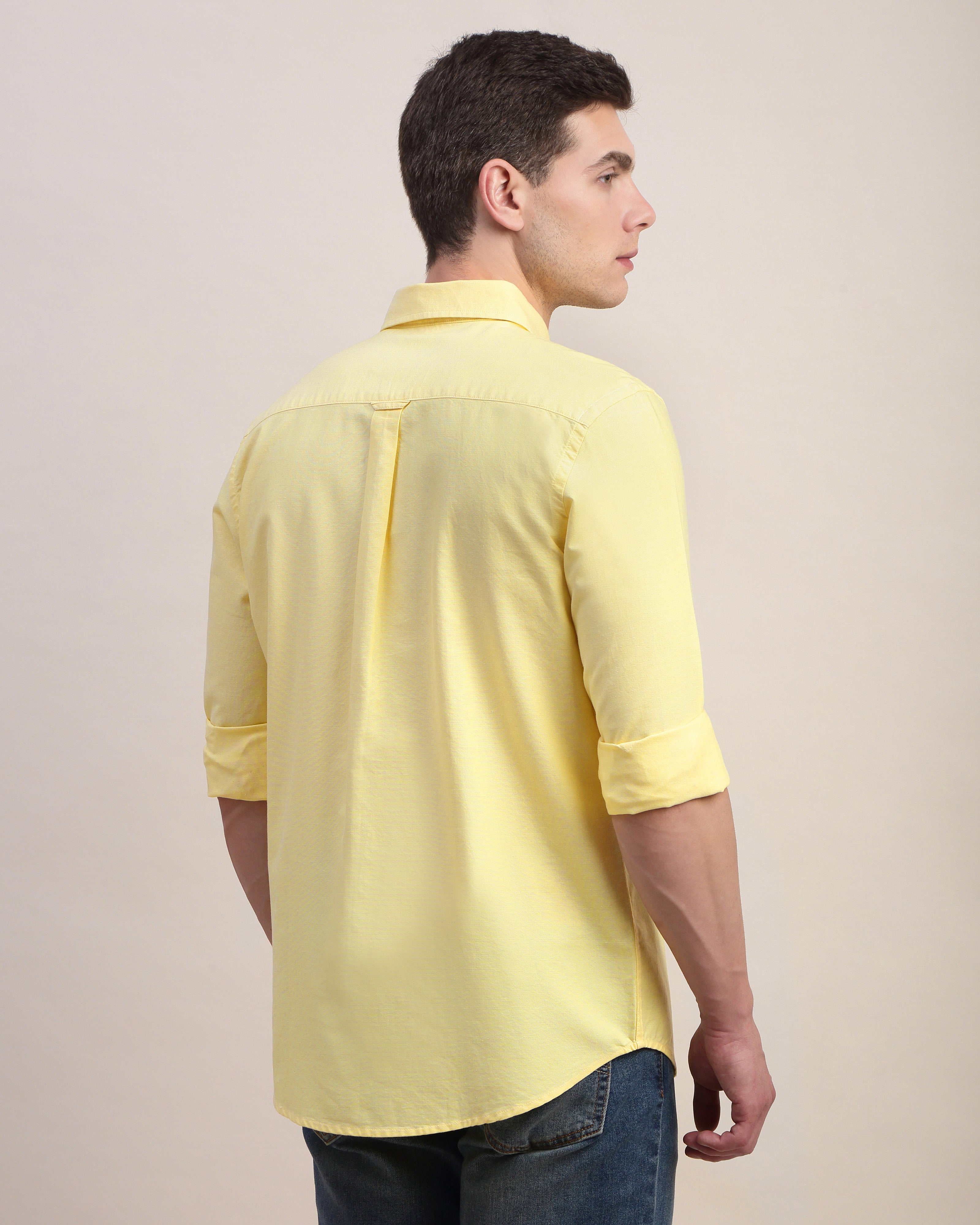 Men Slim Fit Oxford Cotton Casual Shirt