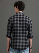 Men Smart Slim Fit Tartan Checks Checked Casual Shirt