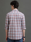 Men Smart Slim Fit Tartan Checks Checked Casual Shirt