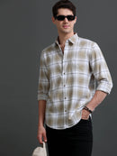 Men's Slim Fit Checked Cotton Shirt