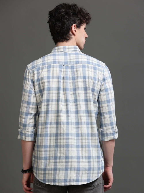 Men Smart Slim Fit Gingham Checks Checked Casual Shirt