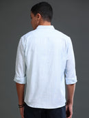 Men Stripes Blue Shirts