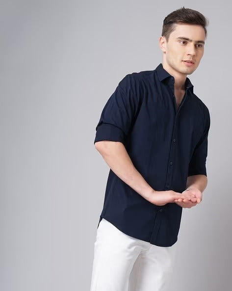Men's Solid Casual Shirt