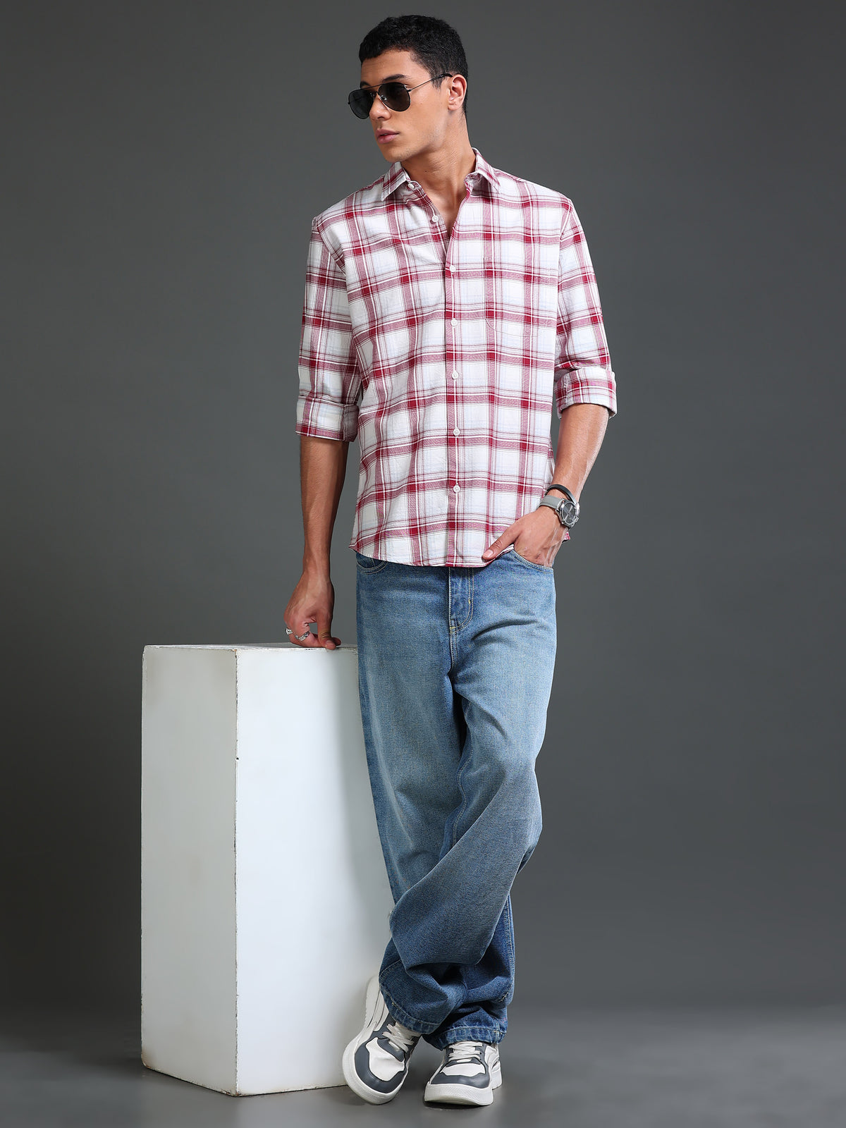 Men Premium Oxford Checks Shirt
