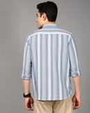 Men Comfort Fit Vertical Striped Casual Shirt